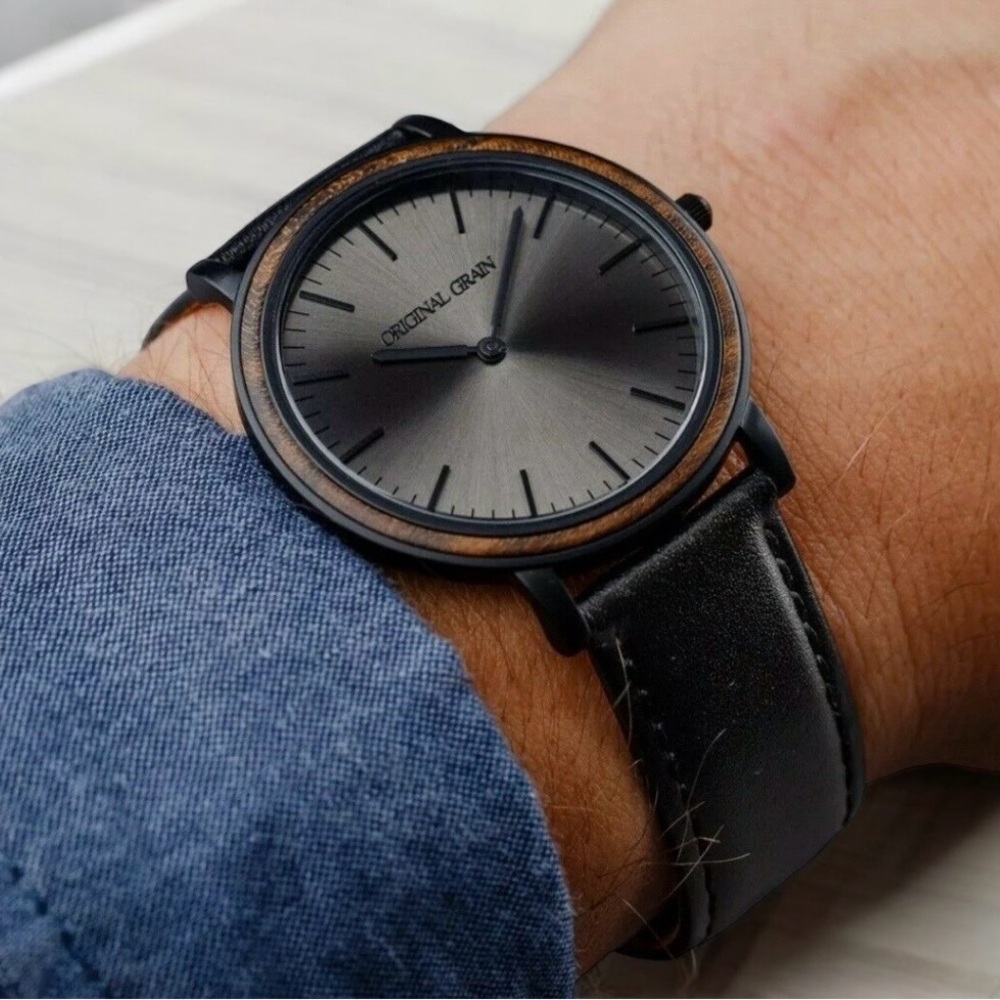 Original Grain Ebony Black Minimalist Quartz Og-4020-03-e-b